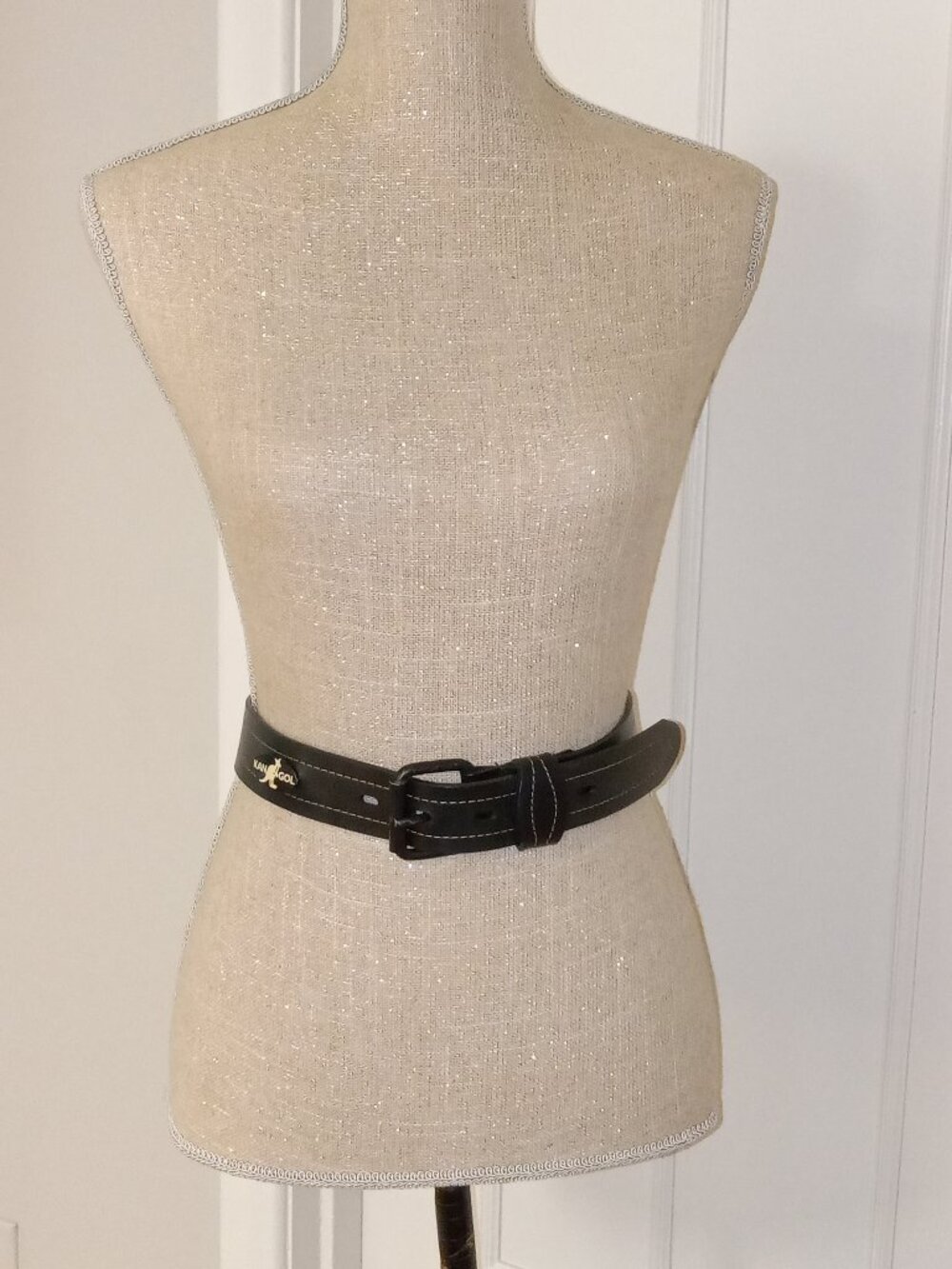 Kangol Black Synthetic Belt - Made in Canada